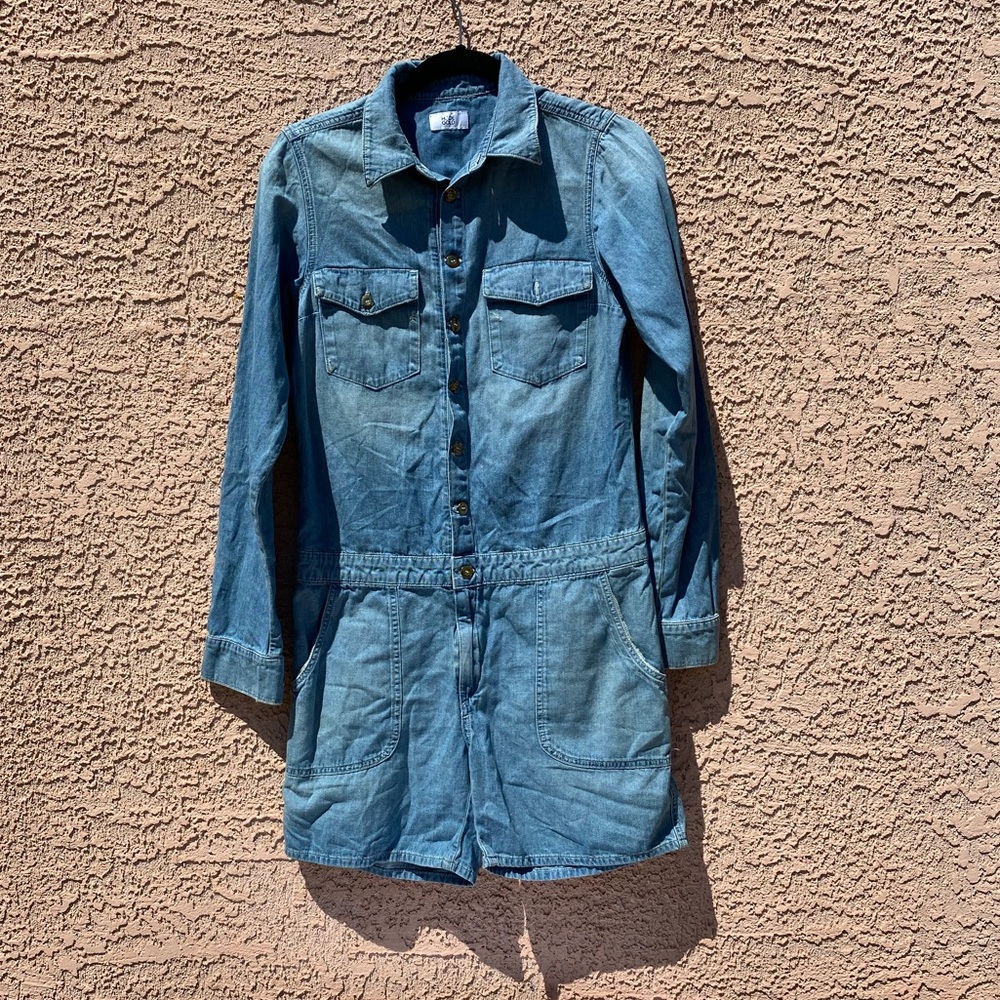 MADE GOLD DENIM ROMPER